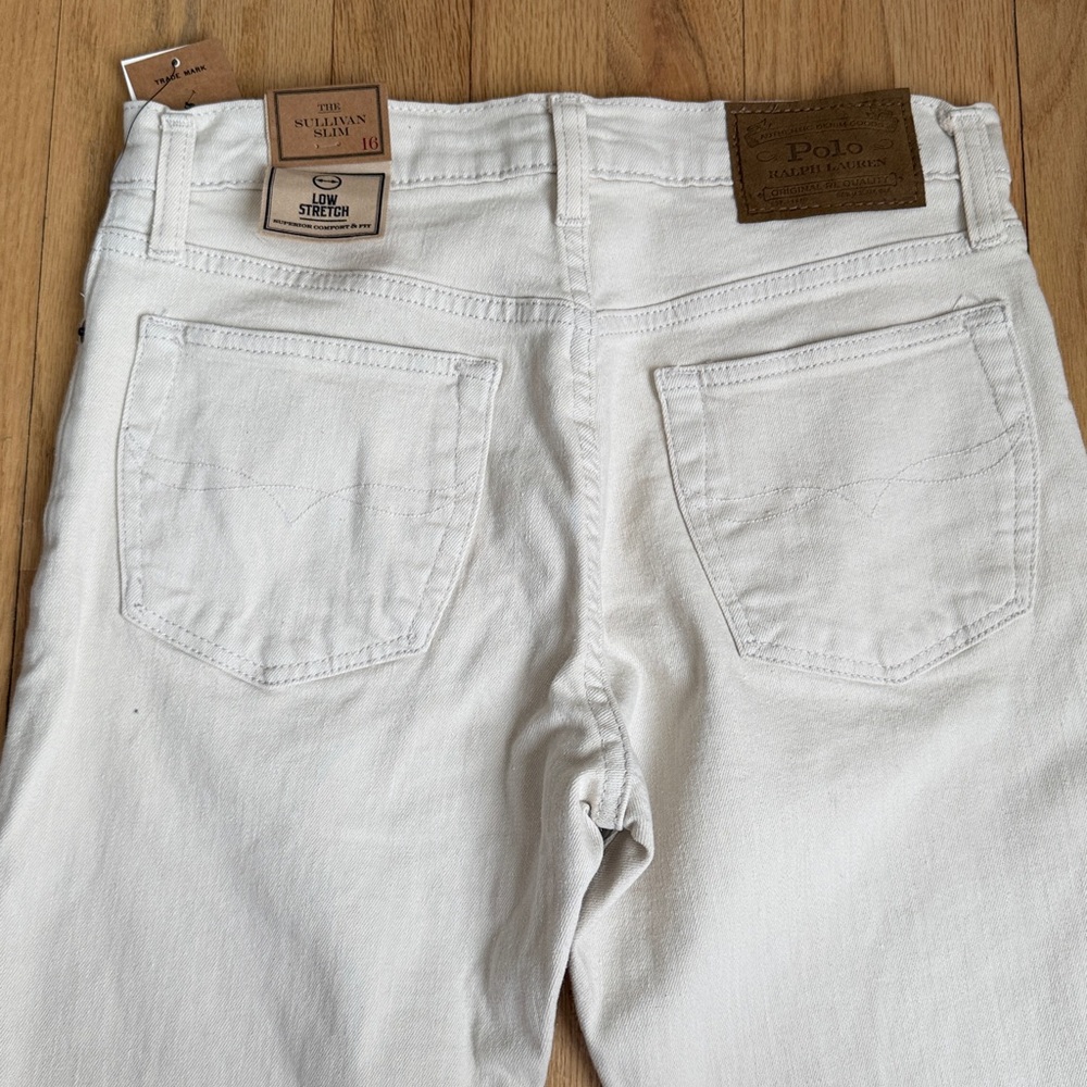 NWT Polo Ralph Lauren Sullivan Slim Fit Pants in Ecru Boys Size 16 - Picture 4 of 14